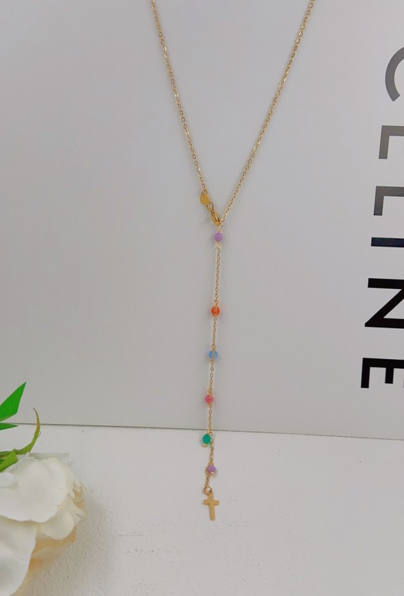 COLLIER Y EN ACIER INOXYDABLE