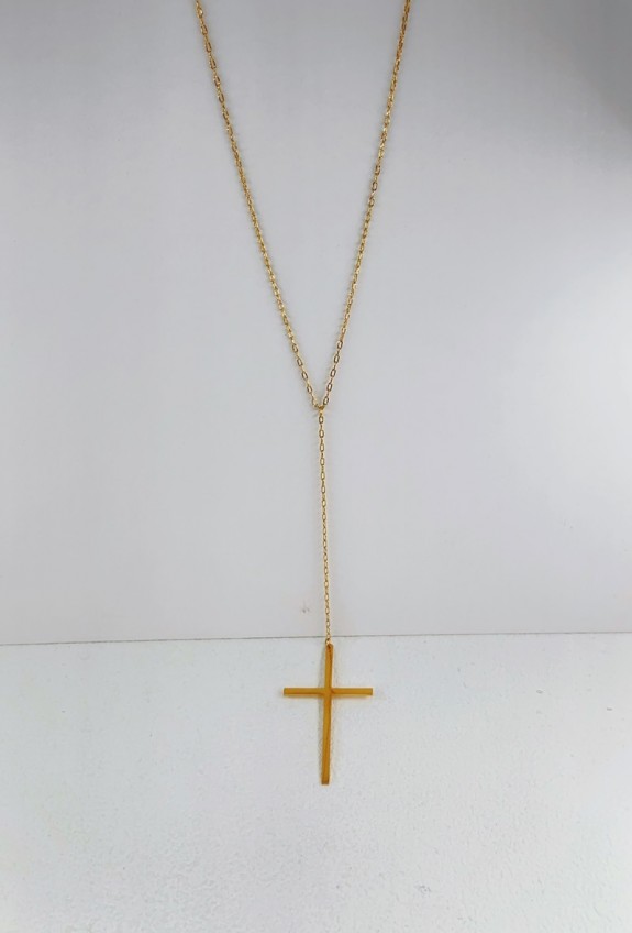 COLLIER Y EN ACIER INOXYDABLE