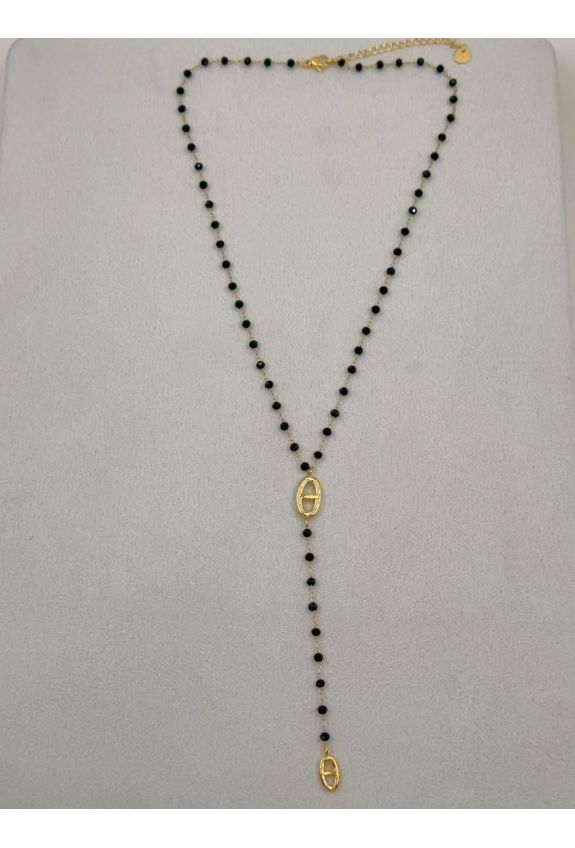 COLLIER Y EN ACIER INOXYDABLE