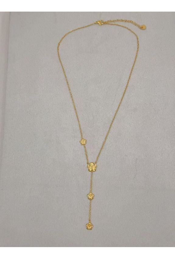 COLLIER Y EN ACIER INOXYDABLE